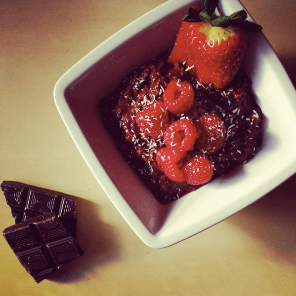 chock-banana overnight oatmeal