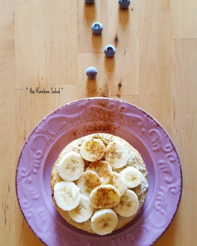 fit pancake banana e mirtilli - banana and blueberry fit pancake