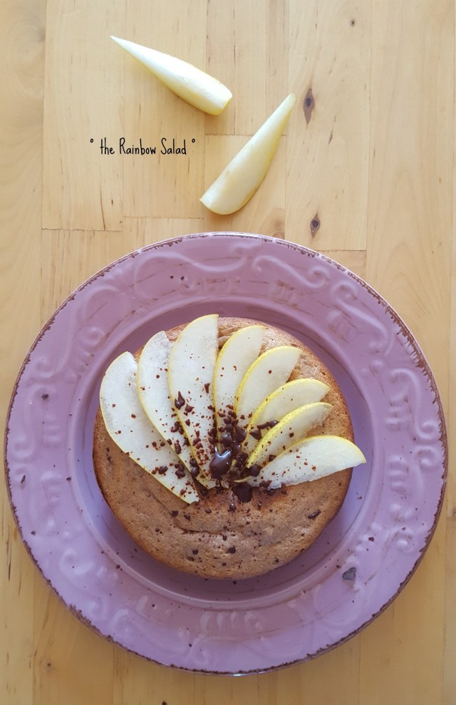 pancake fit cioccolato e pere chocolate and pear fit pancake